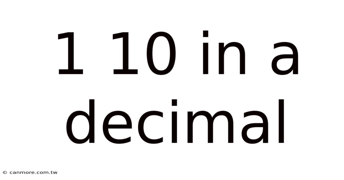 1 10 In A Decimal