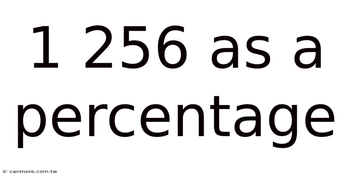 1 256 As A Percentage