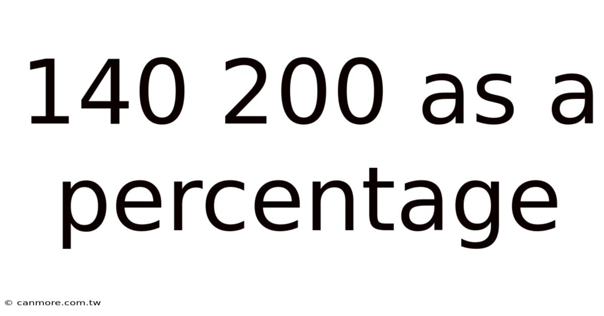 140 200 As A Percentage