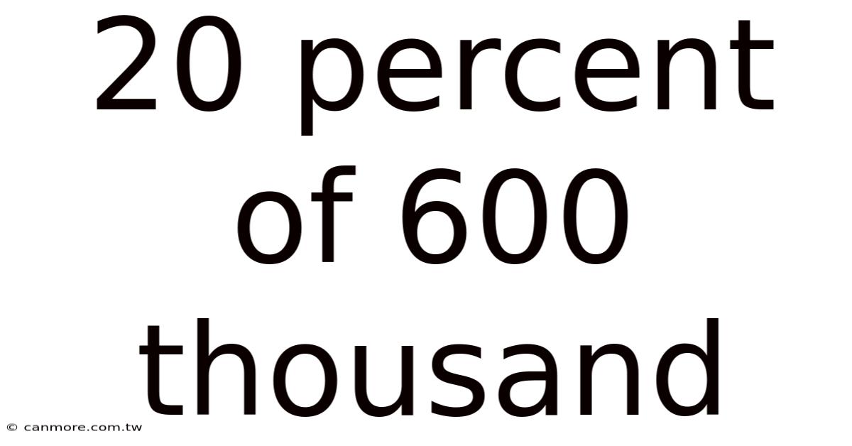 20 Percent Of 600 Thousand