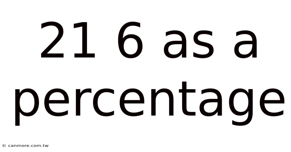 21 6 As A Percentage