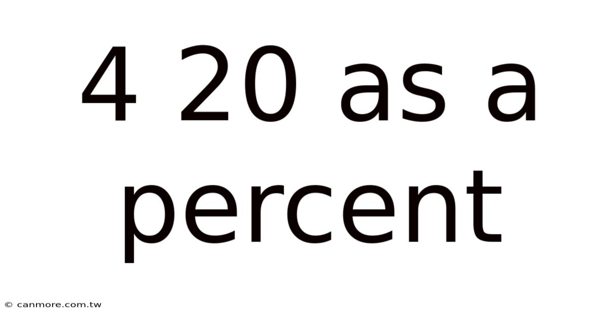 4 20 As A Percent