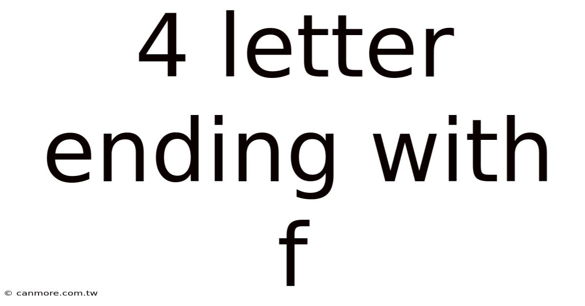 4 Letter Ending With F