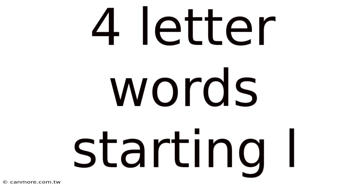 4 Letter Words Starting L