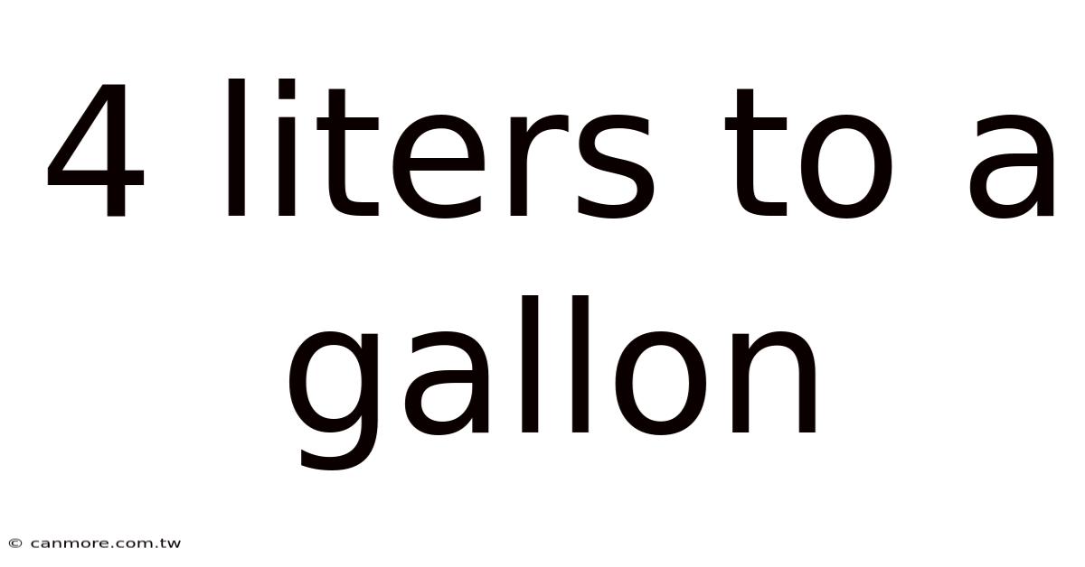 4 Liters To A Gallon