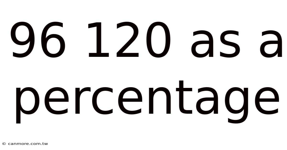 96 120 As A Percentage