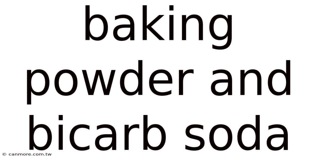 Baking Powder And Bicarb Soda