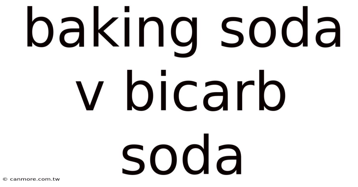 Baking Soda V Bicarb Soda