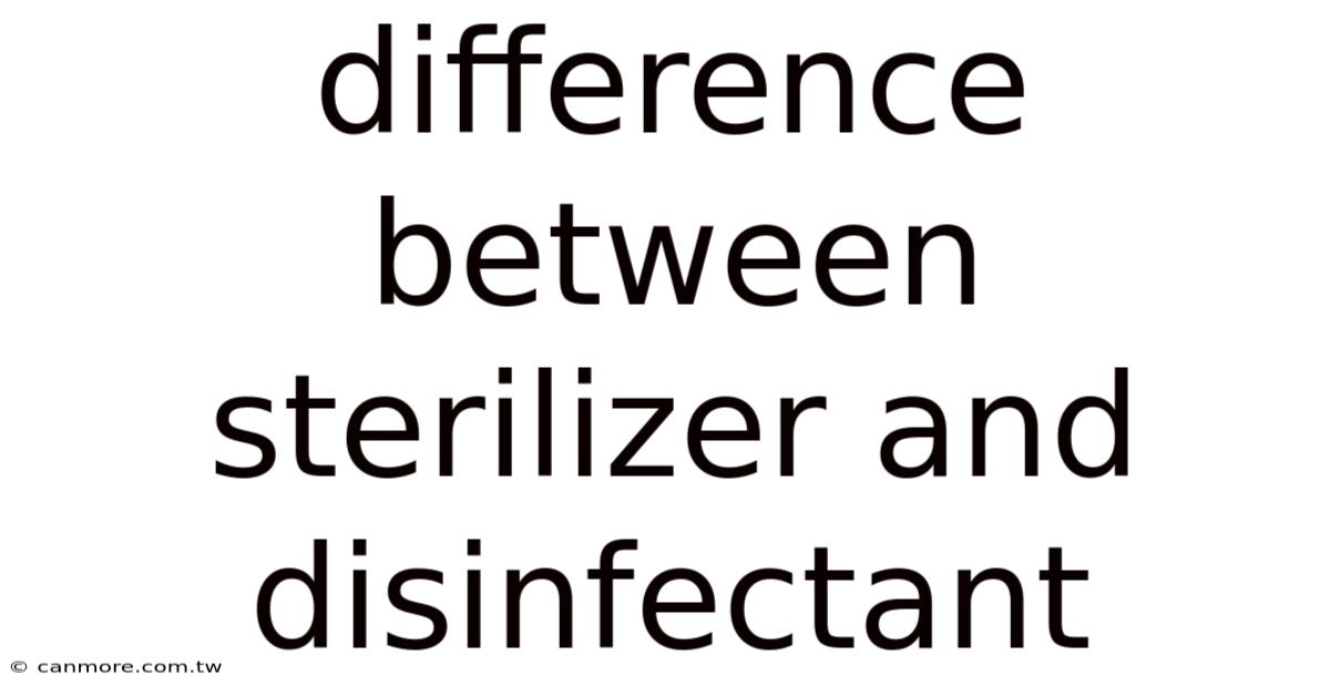 Difference Between Sterilizer And Disinfectant