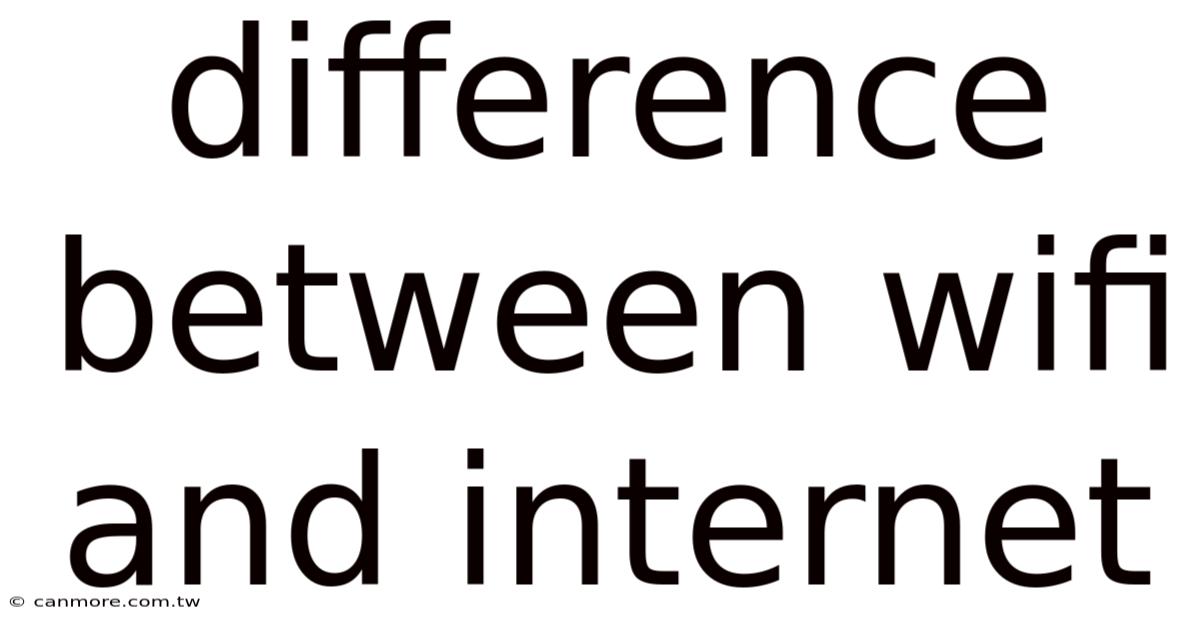 Difference Between Wifi And Internet