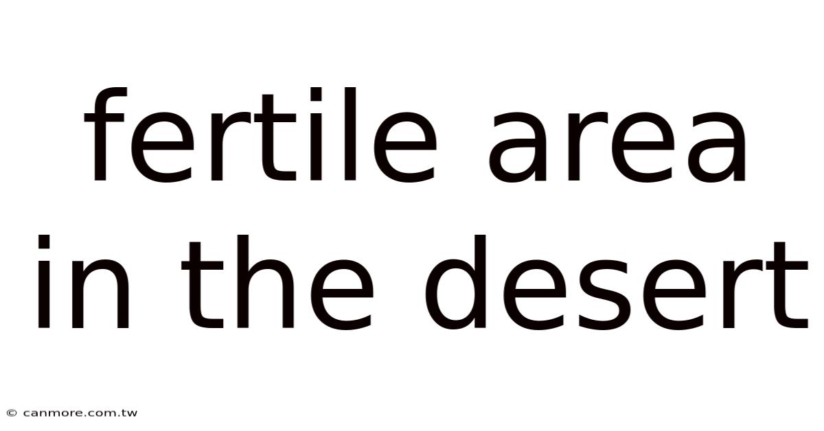Fertile Area In The Desert