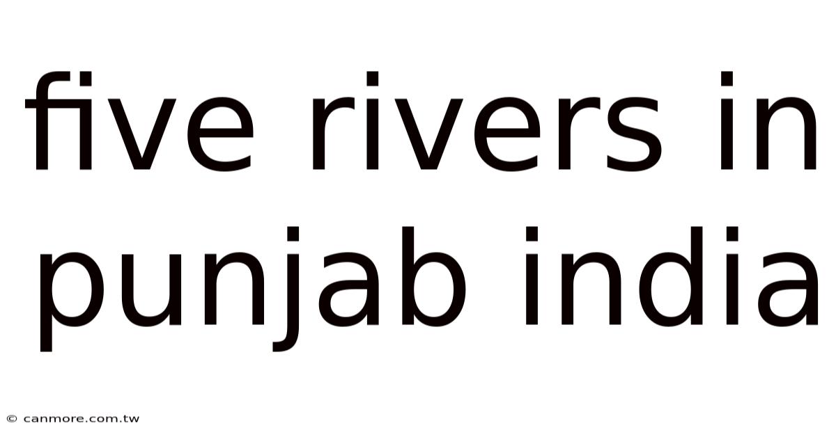 Five Rivers In Punjab India