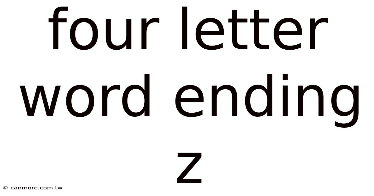 Four Letter Word Ending Z