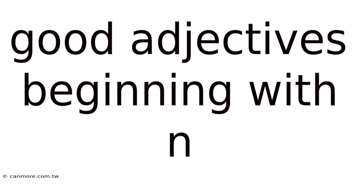Good Adjectives Beginning With N