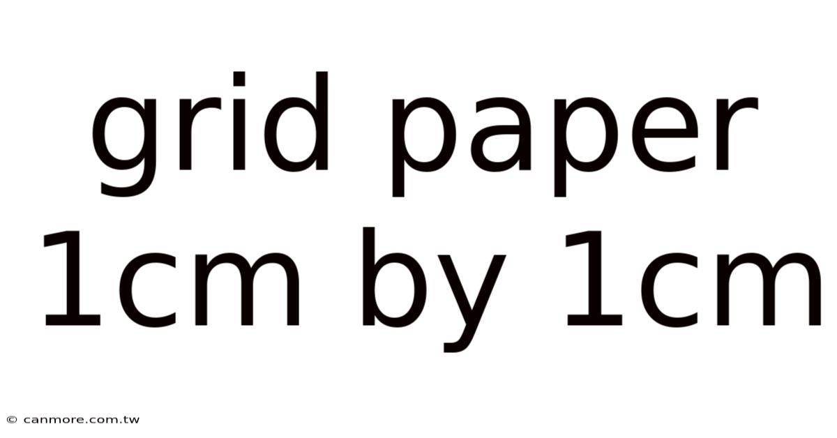 Grid Paper 1cm By 1cm