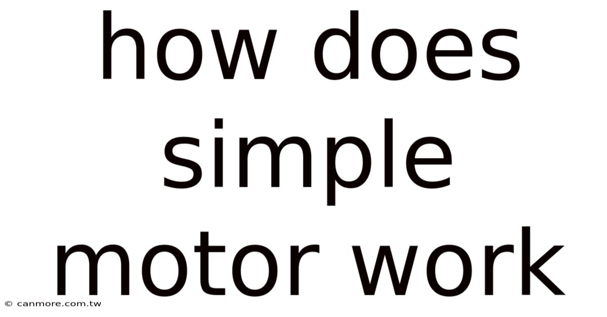 How Does Simple Motor Work