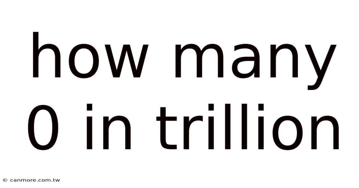 How Many 0 In Trillion