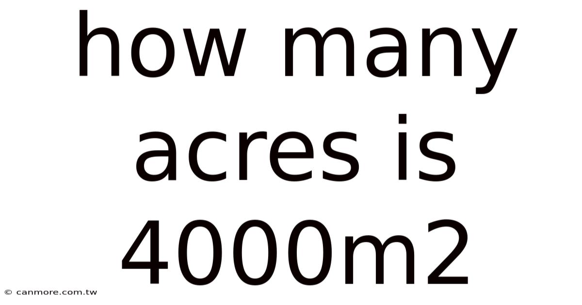 How Many Acres Is 4000m2