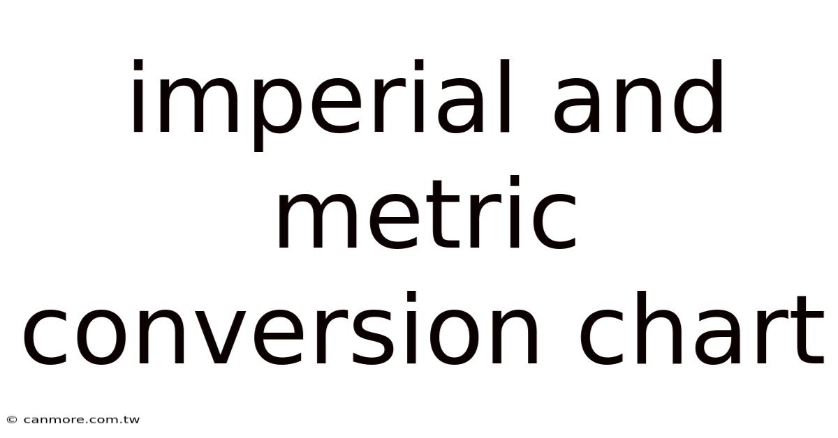 Imperial And Metric Conversion Chart