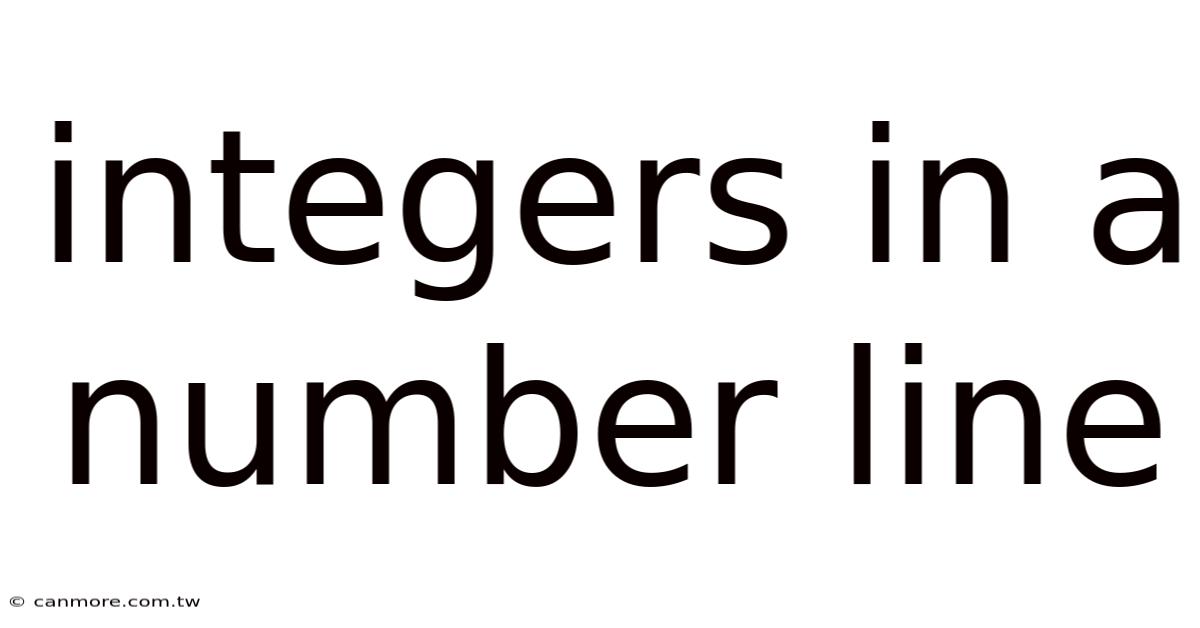 Integers In A Number Line