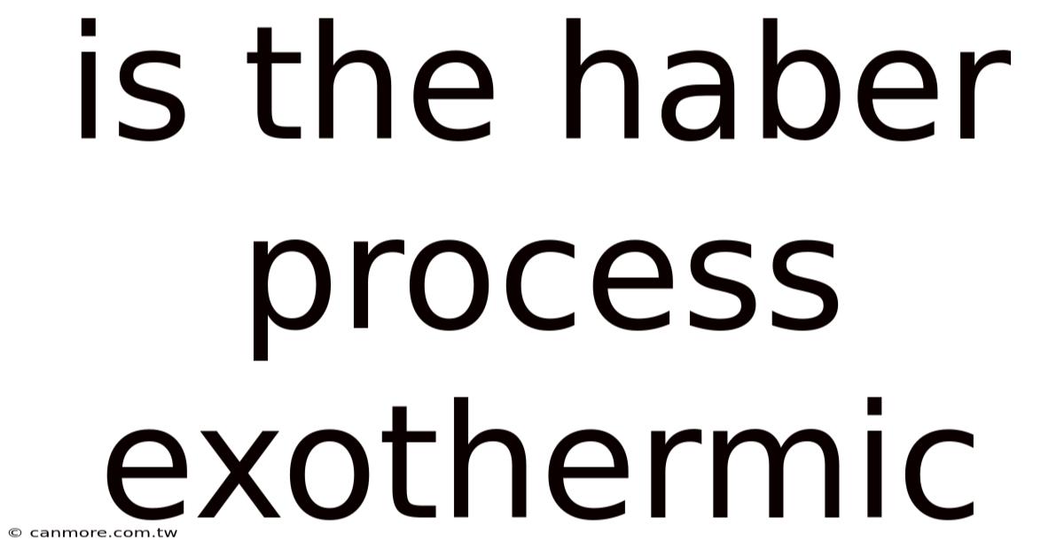 Is The Haber Process Exothermic