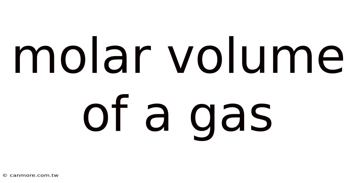 Molar Volume Of A Gas
