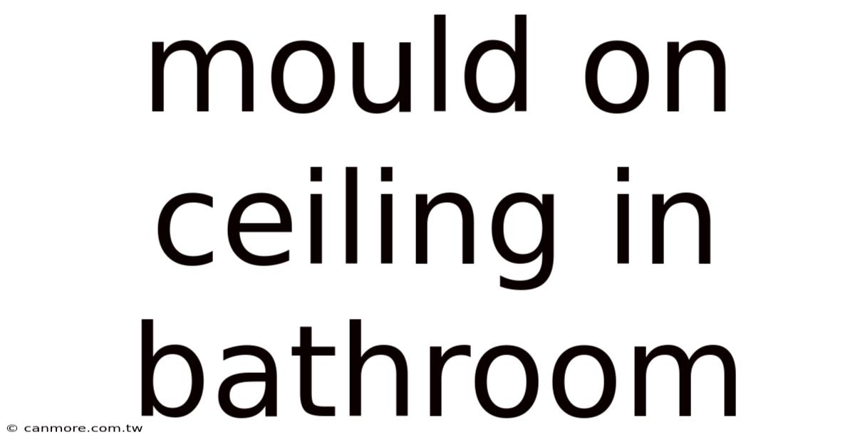 Mould On Ceiling In Bathroom