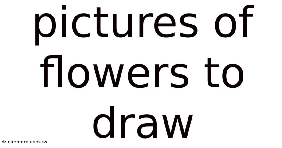 Pictures Of Flowers To Draw