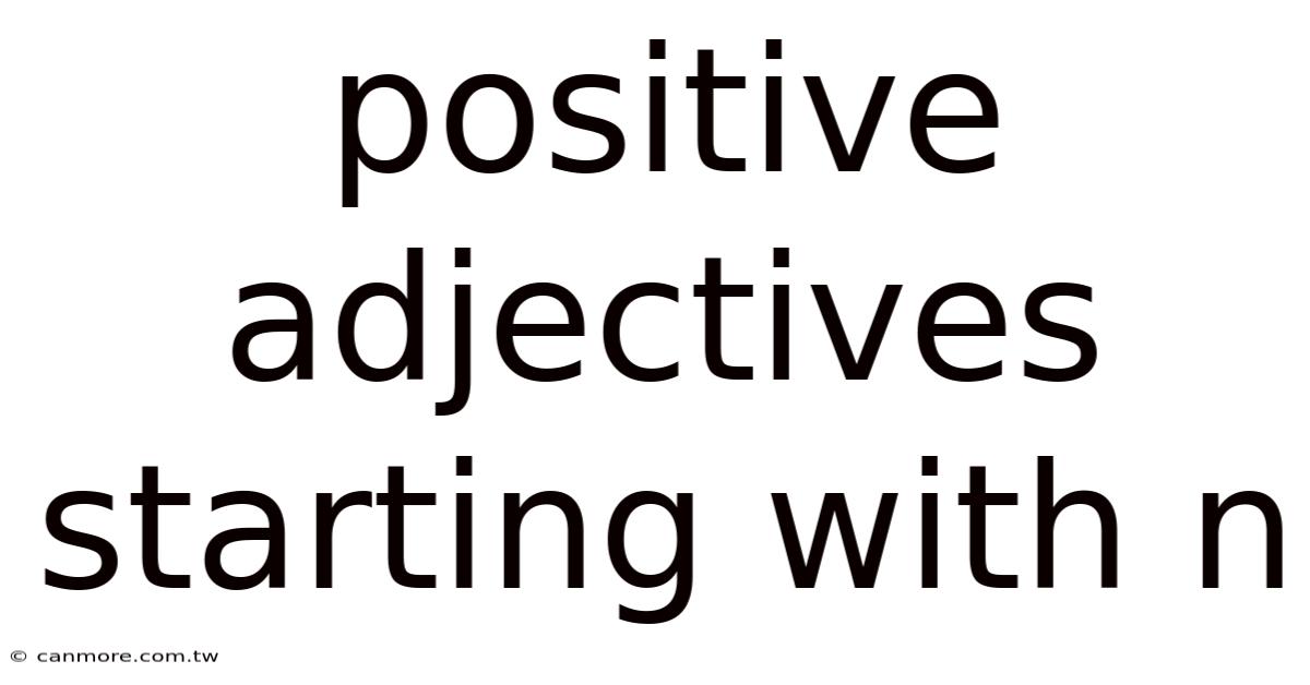 Positive Adjectives Starting With N