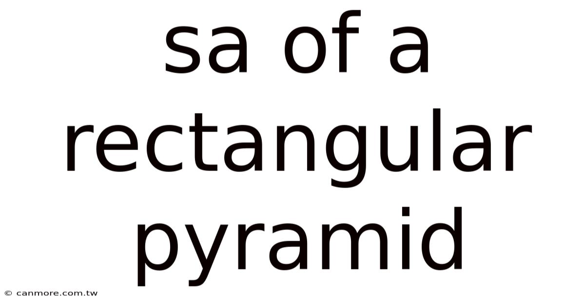Sa Of A Rectangular Pyramid