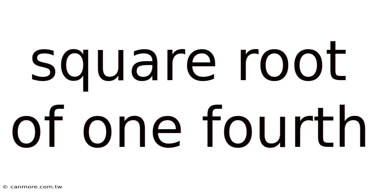 Square Root Of One Fourth
