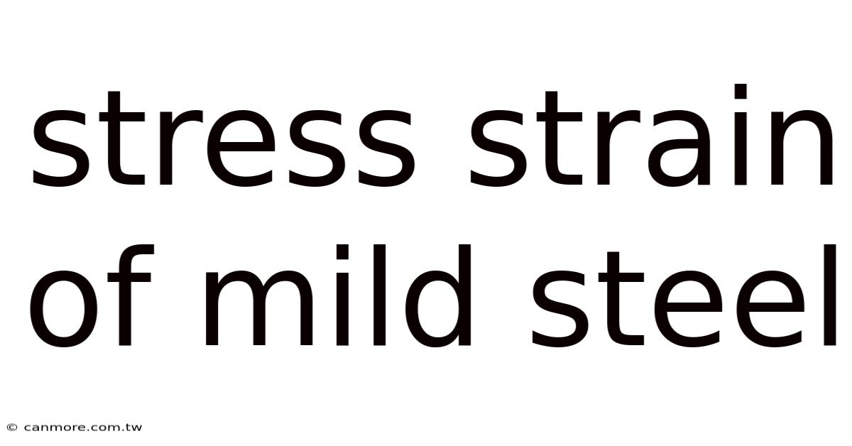 Stress Strain Of Mild Steel