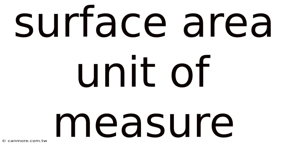Surface Area Unit Of Measure