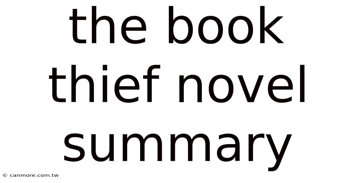 The Book Thief Novel Summary