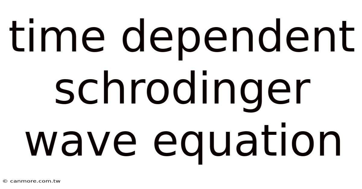 Time Dependent Schrodinger Wave Equation