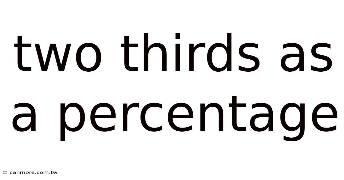 Two Thirds As A Percentage