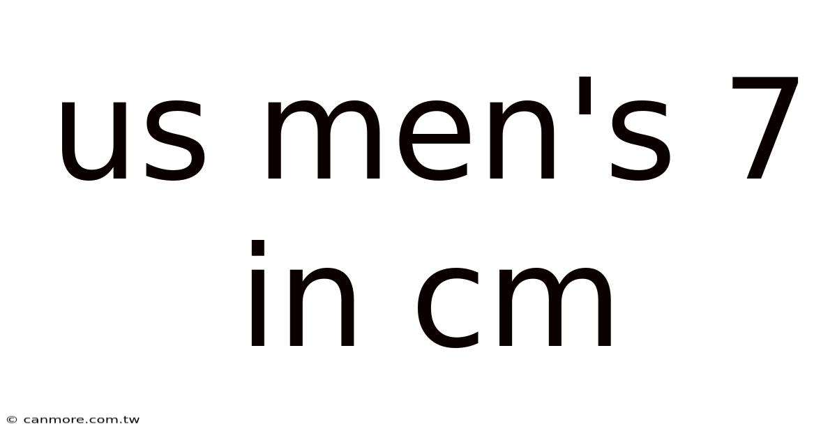Us Men's 7 In Cm