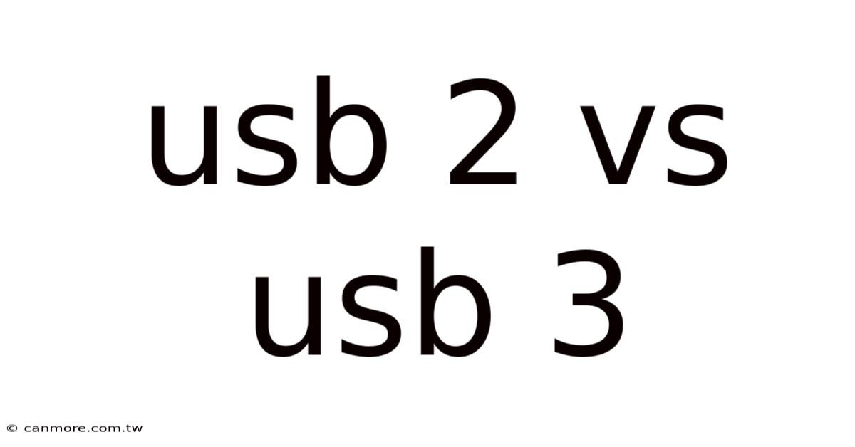 Usb 2 Vs Usb 3