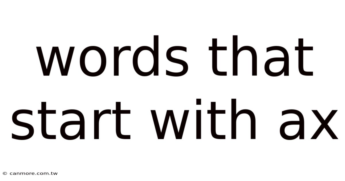 Words That Start With Ax