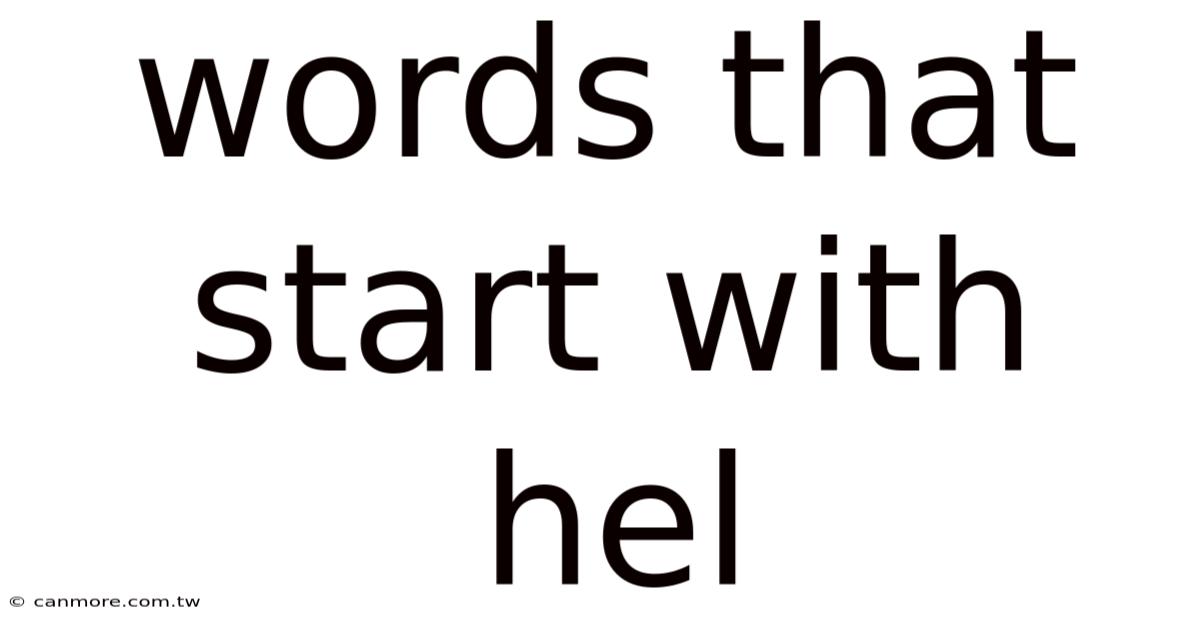 Words That Start With Hel