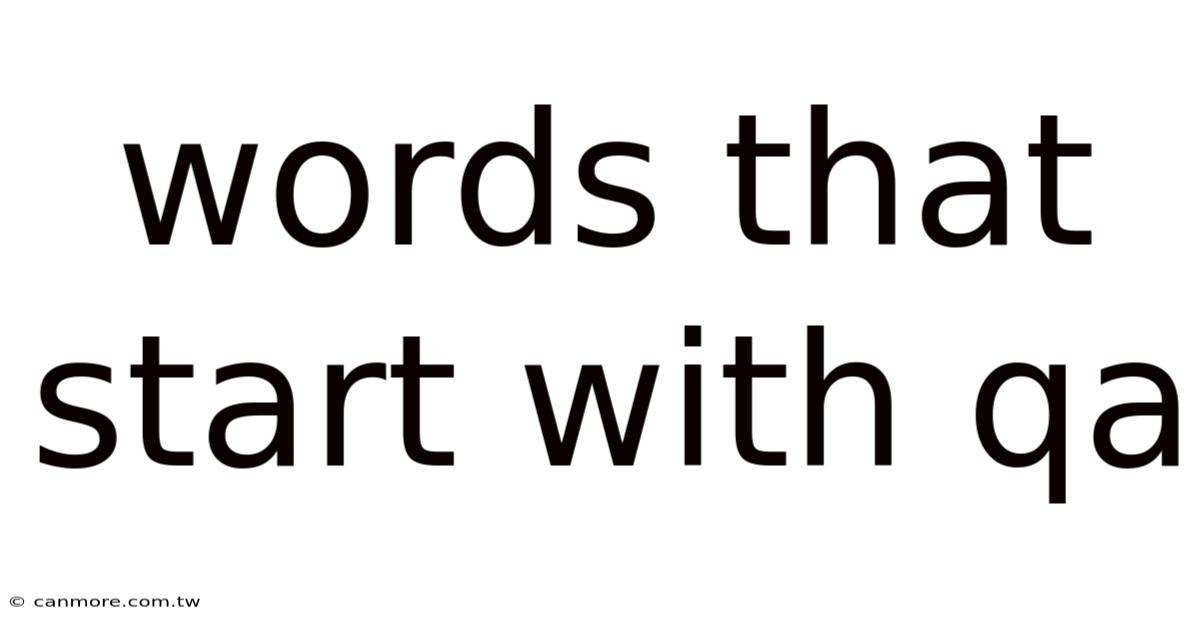 Words That Start With Qa