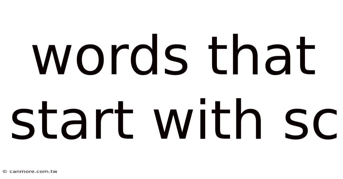 Words That Start With Sc