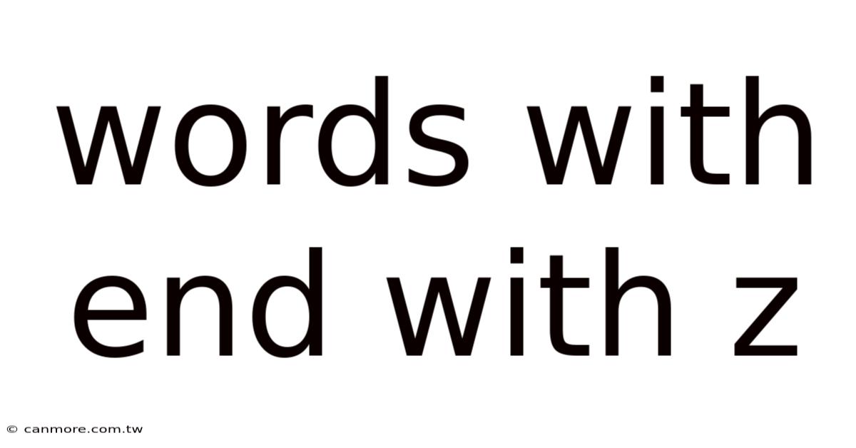 Words With End With Z